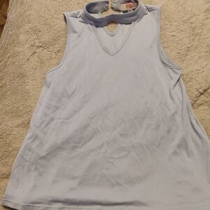 GB Girls Light Blue Sleeveless Crop Top